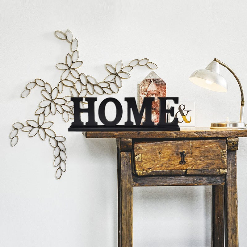 YK Decor Wood Home Letter Sign Free Standing Cutout Home Word Decorative Home Table Sign for Home Decor - Image 1